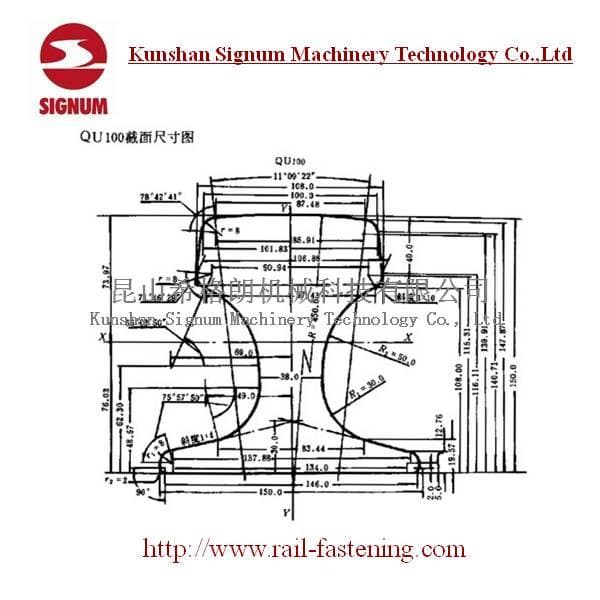 Chinese Standard QU100 Steel Rail